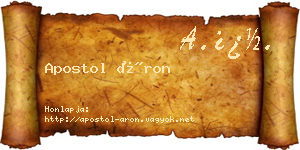 Apostol Áron névjegykártya