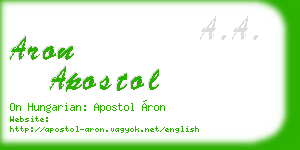 aron apostol business card